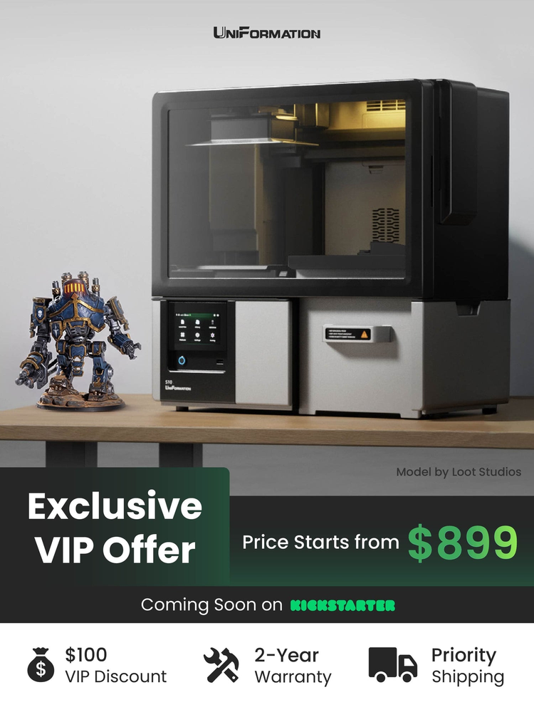 Editorial image related to UniFormation S10 Launches on Kickstarter with Integrated Resin Workflow
