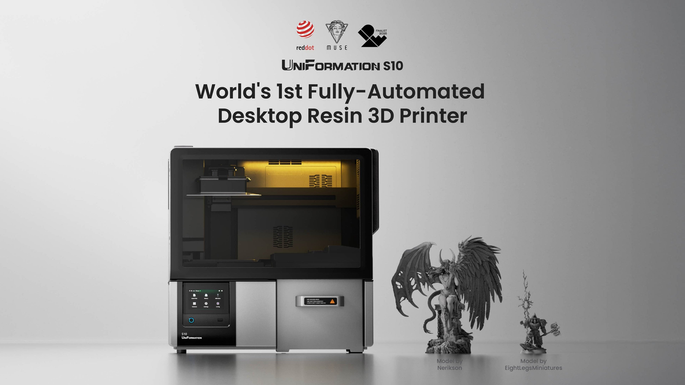 Editorial image related to UniFormation S10 Launches on Kickstarter with Integrated Resin Workflow