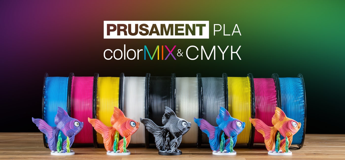 Prusament PLA ColorMix: Print 45 Color Shades with Five Spools